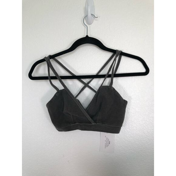 Chaser Vintage Collection Gray Strappy Bralette - S - Picture 2 of 4